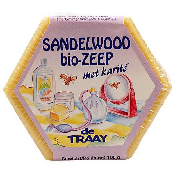 TRAAY SANDELWOODZEEP MET KARITE 100 GRAM