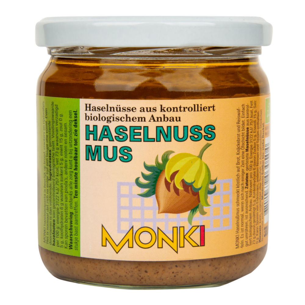 MONKI HAZELNOOTPASTA ZZ BIO 330GR