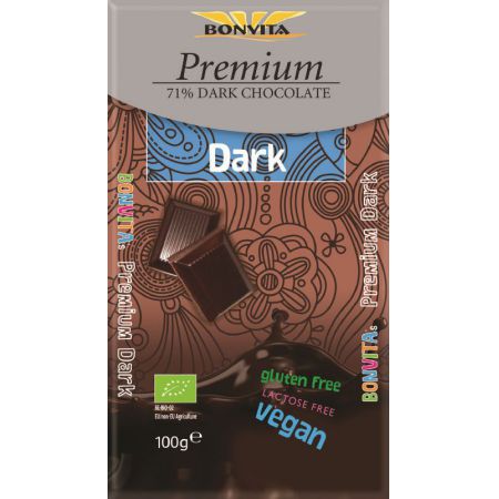 BONVITA PURE CHOCOLADE 72%BIO 100GR