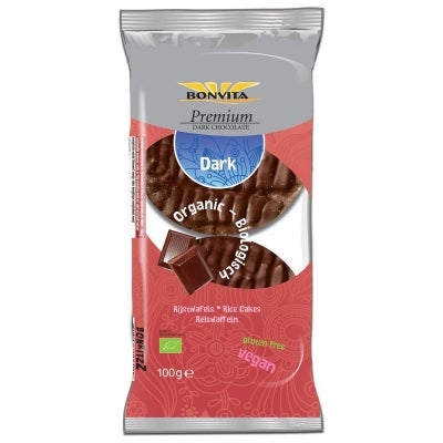 BONVITA RIJSTWAFEL PUUR CHOCO 100 GRAM