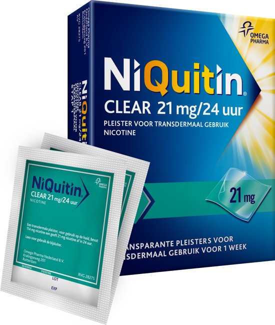 NIQUITIN PLEISTER 21MG STAP 1 7ST