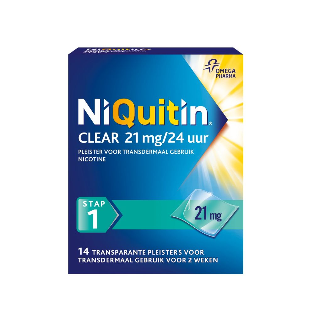 NIQUITIN PLEISTER 21MG STAP 1 14ST