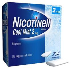 NICOTINELL GUM COATED 2MG MINT 204ST