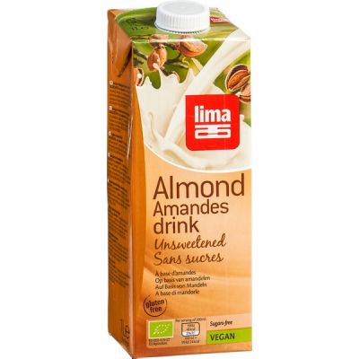 LIMA AMANDELDRINK ONGEZOETBIO 1LT