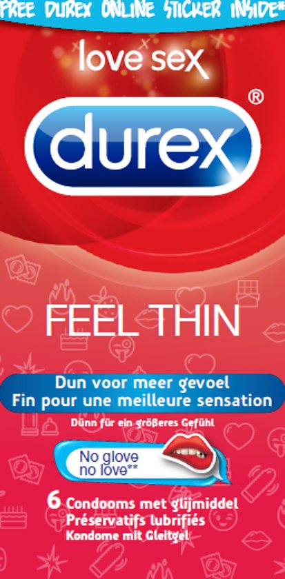 DUREX CONDOOM FEEL THIN E LUBR 10ST