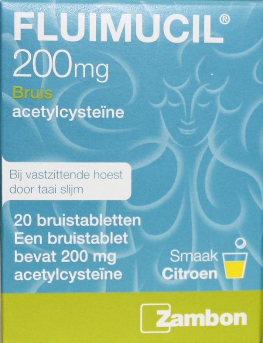 FLUIMUCIL BRUISTABLET 200MG 20ST