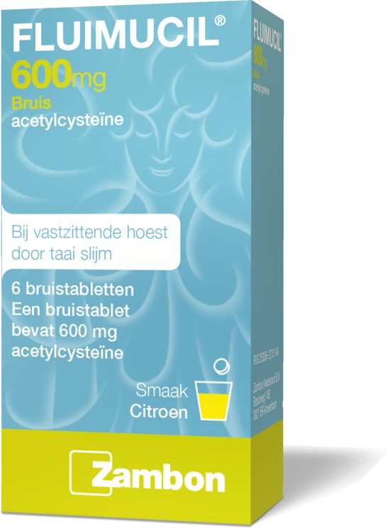 FLUIMUCIL BRUISTABLET 600MG 6ST