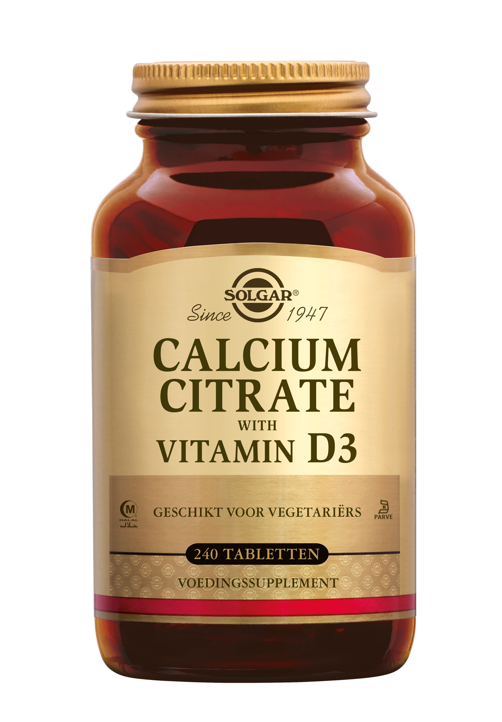 Solgar Calcium Citrate with Vitamin D-3 (240 stuks)