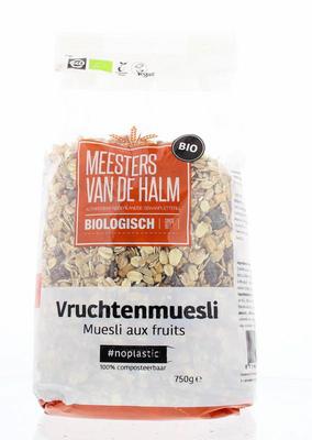 DE HALM MUESLI VRUCHTEN BIO 750GR