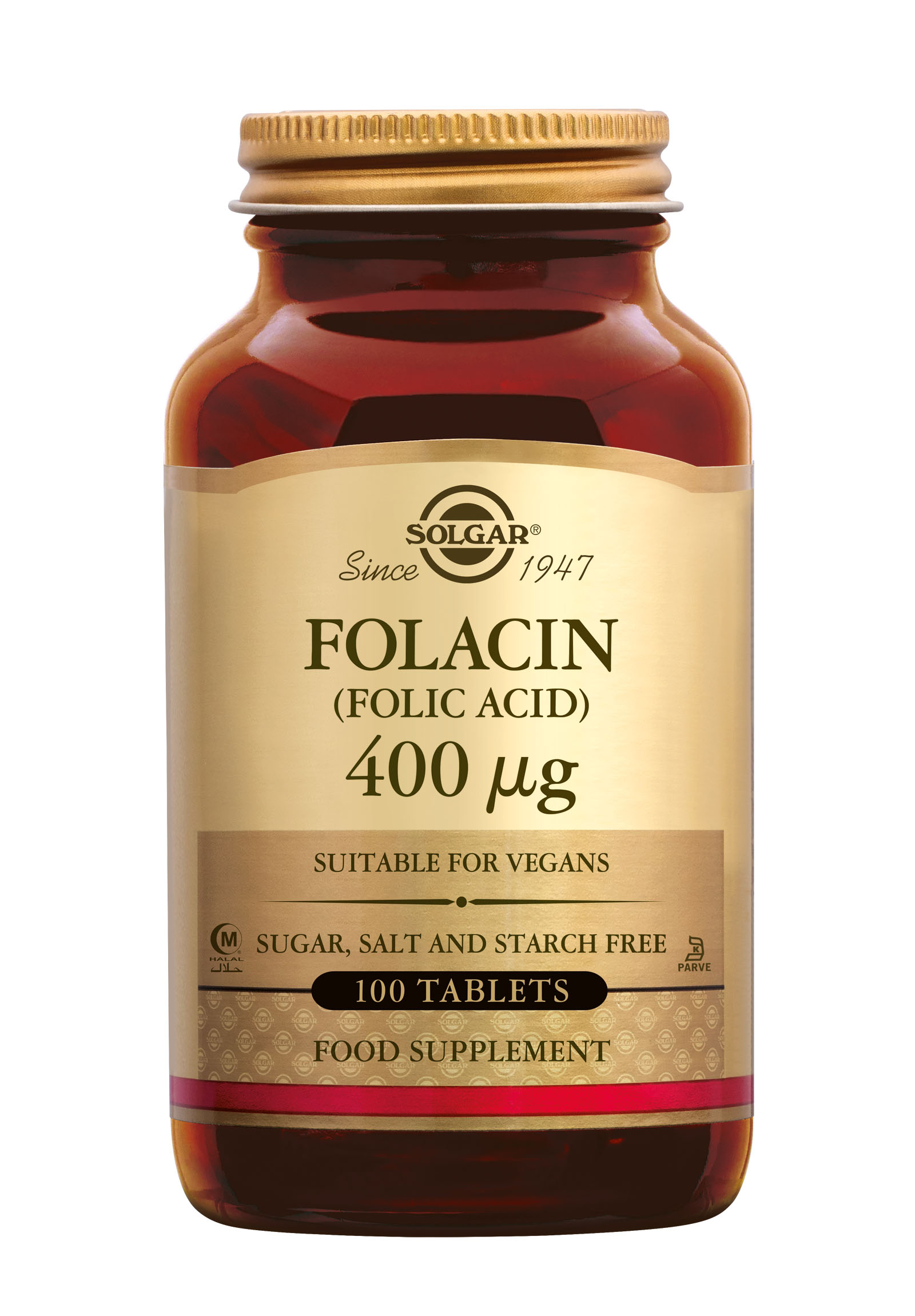 Solgar Folacin (folic acid) 400 mcg (100 stuks)