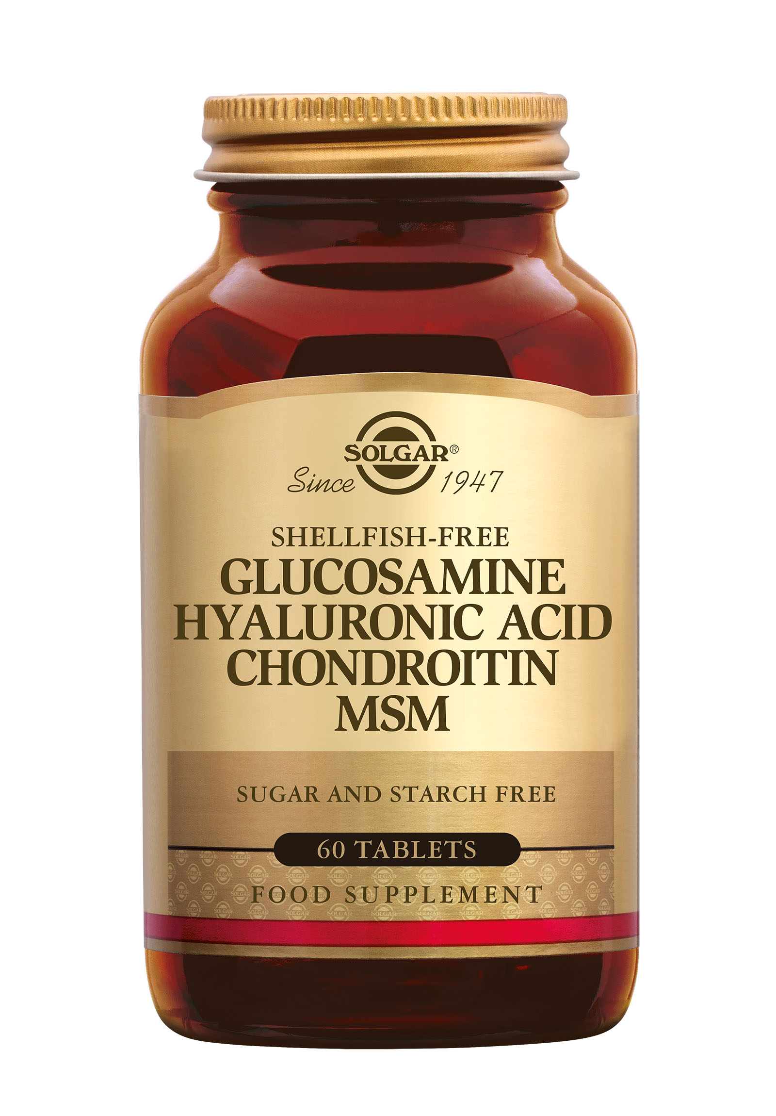 Solgar Glucosamine Hyaluronic Acid Chondroitin MSM (60 stuks)