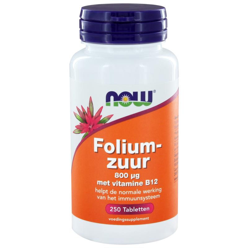 NOW FOLIUMZUUR 800MCG 250ST