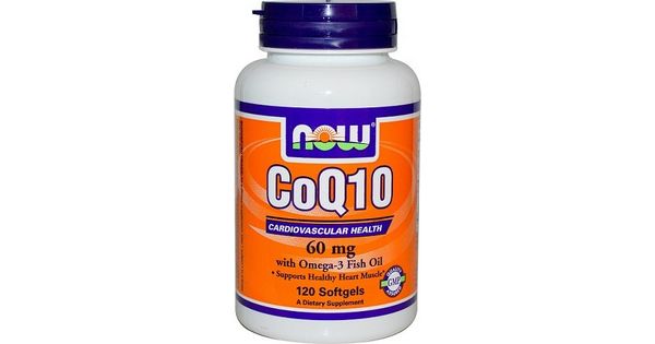 NOW COQ10 60MG OMEGA3 SOFTGEL 60ST