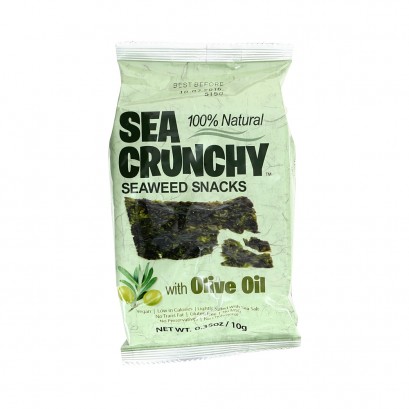 SEA CRUNCHY SNACKS OLIJFOLIE 10GR