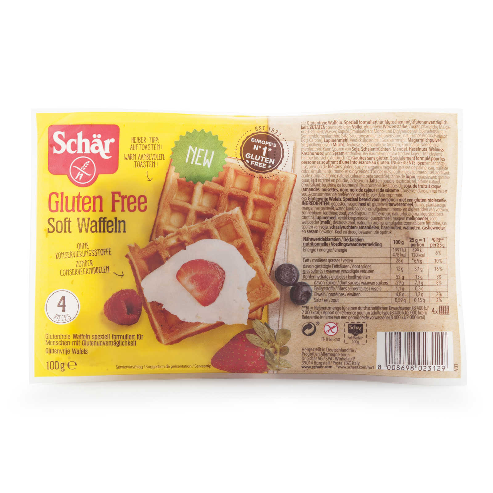 SCHAR WAFELS HAZELNOOT 125GR