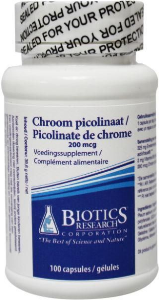 BIOTICS CHROOM PICOLINATE 200 100CP