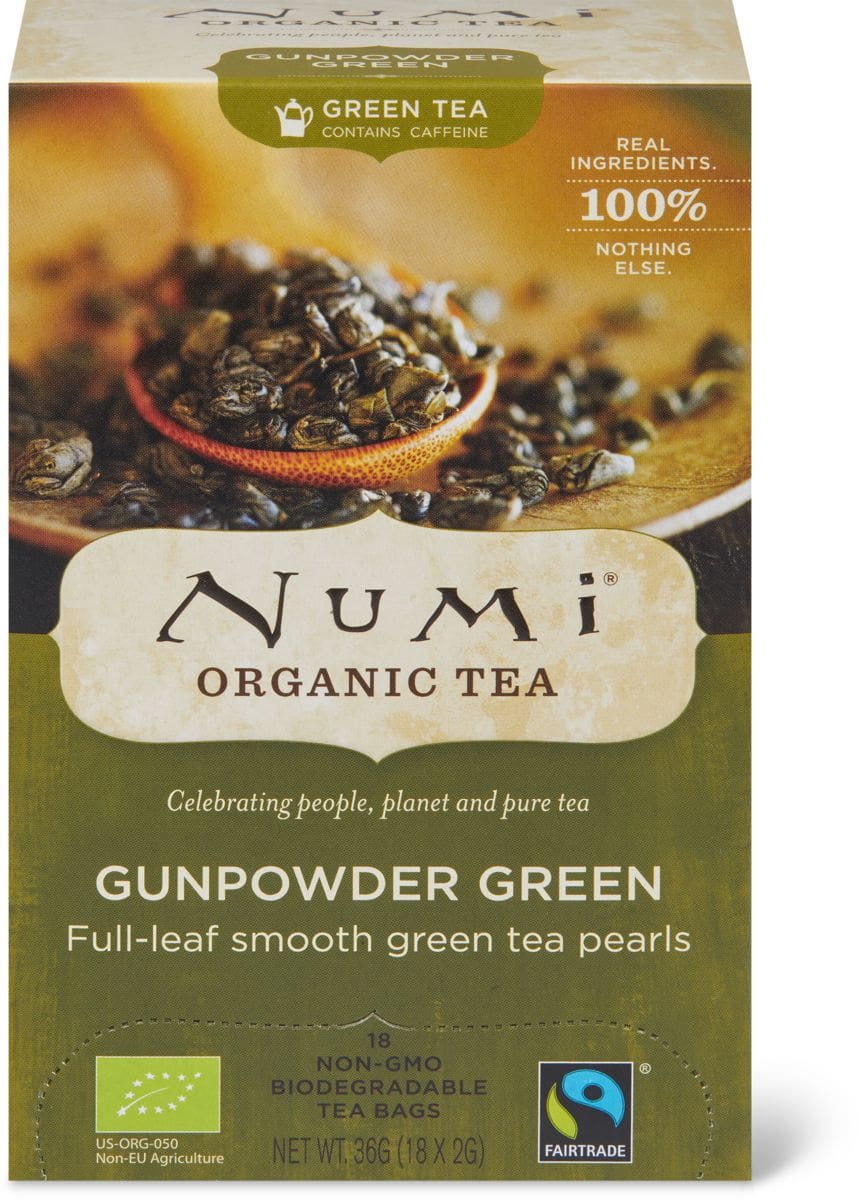 NUMI ORG TEA GUNPOWDER GRN BIO 18ST