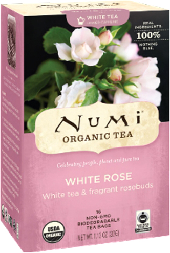 NUMI ORG TEA WHITE ROSE BIO 16ST