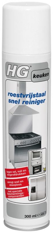 HG KEUKEN RVS SNELREINIGER- 300ML