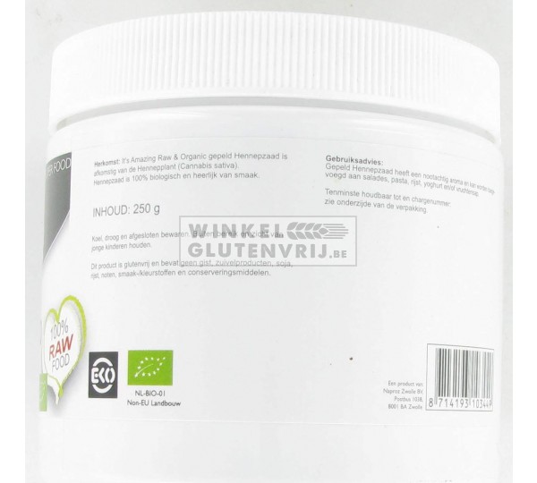 ITS AMAZING HENNEPZAAD GEP BIO 250GR