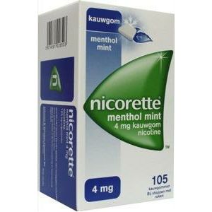 NICORETTE KAUWGOM 4MG MENTHOLM 105ST