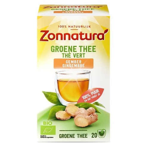 ZONNAT THEE GROEN GEMBER BIO 20ST