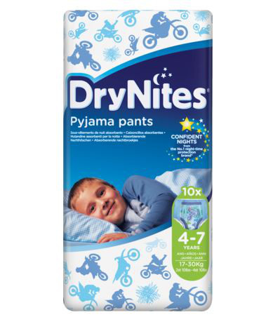 HUGGIES DRYNITES BOY M 4-7 JR 10ST