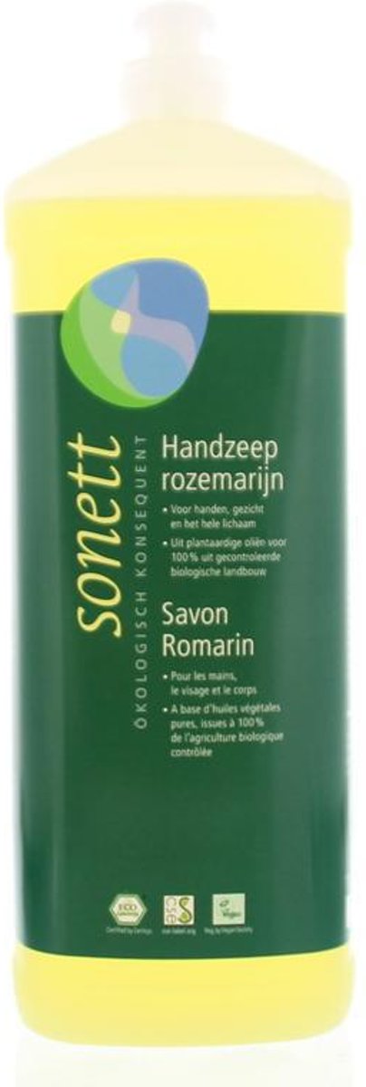 SONETT HANDZEEP ROZEMA NAVBIO 1000ML