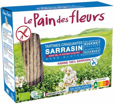 LE PAIN DES FLEURS CRACKERS BOEKWEIT Z. ZOUT (KROKANT) 150 G