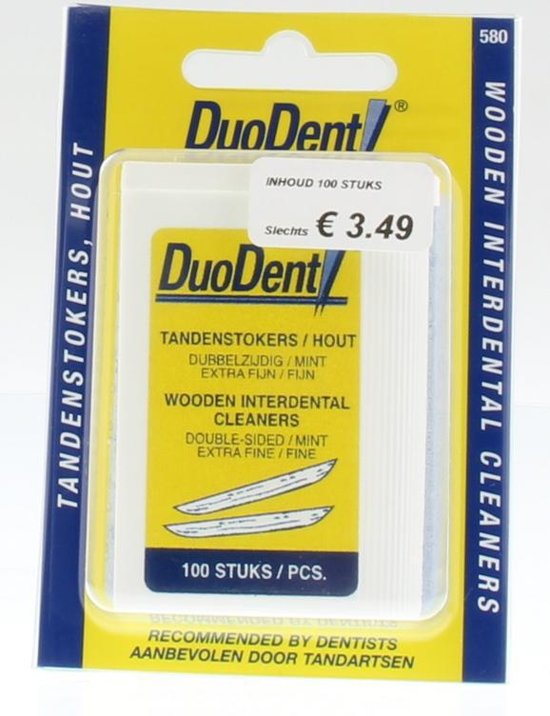 DUODENT TANDENSTOKERS HOUT 580 100ST