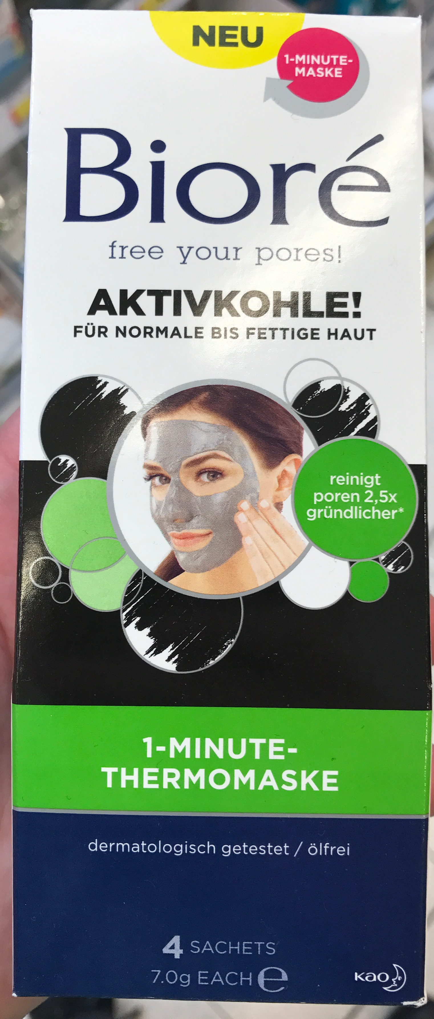 BIORE MASKER 1 MINUTE ZELFVER- 4ST