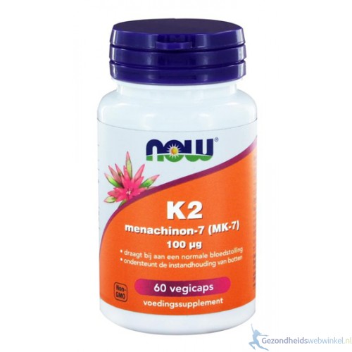 NOW K2 MENACHINON 7 100MCG 60CP