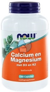 NOW CALCIUM MAGNESIUM DK 180CP