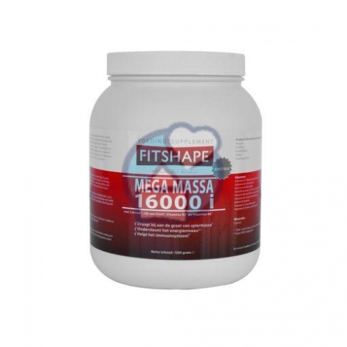 FITSHAPE MEGA MASSA AARDBEI 2500GR