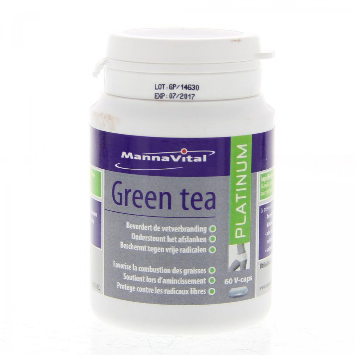 MANNAVITAL GREEN TEA PLATINUM 60CP
