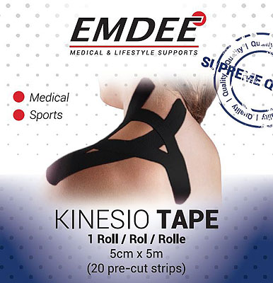 EMDEE KINESIO TAPE ZWART 1ST