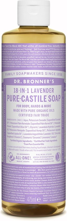 DR BRONNER ZEEP VLB LAVENDEBIO 240ML