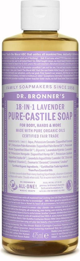 DR BRONNER ZEEP VLB LAVENDEBIO 475ML