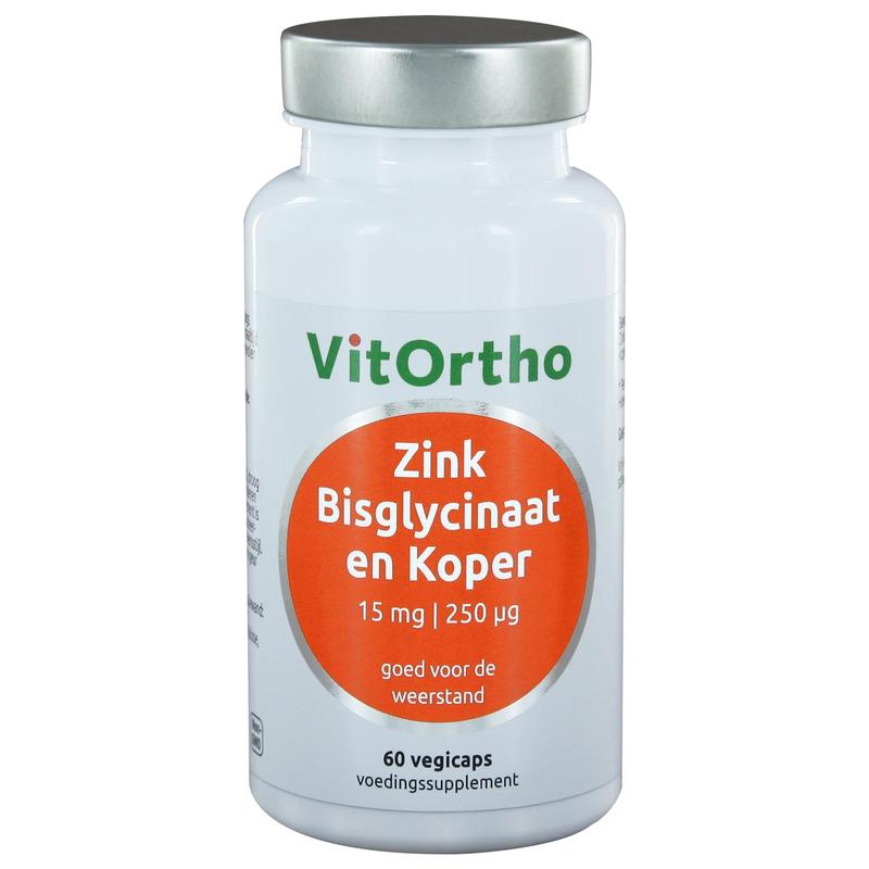 VITORTHO ZINK BISGLYCINAAT15MG 60VCP