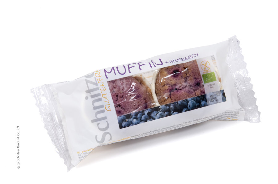 SCHNITZER MUFFIN BOSBESSEN BIO 140GR