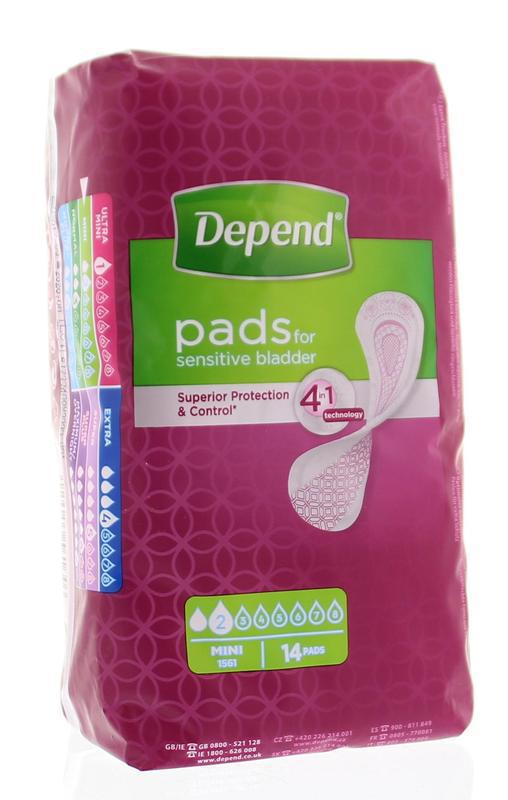 DEPEND PADS MINI 14ST