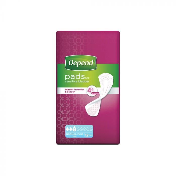DEPEND PADS NORMAL PLUS 12ST