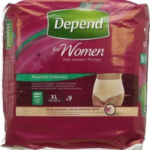 DEPEND PANTS VROUW SUPER XL 9ST