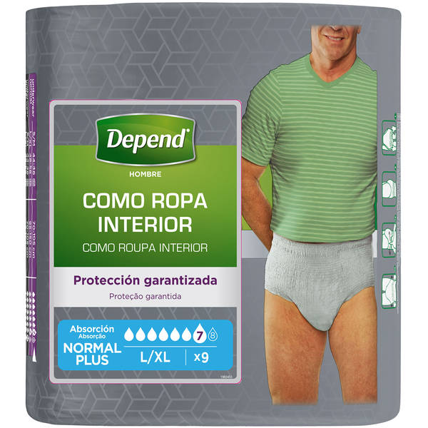 DEPEND PANTS MAN NORMAL L/XL 9ST