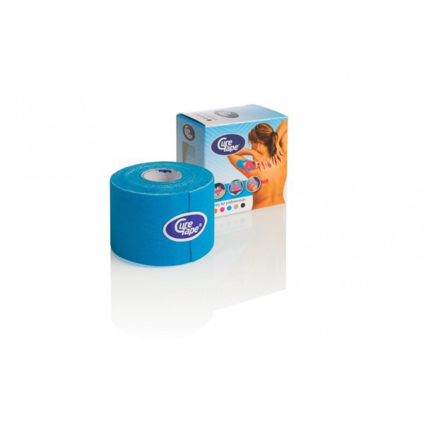 CURE TAPE 5CM X 5MTR BLAUW 1ST
