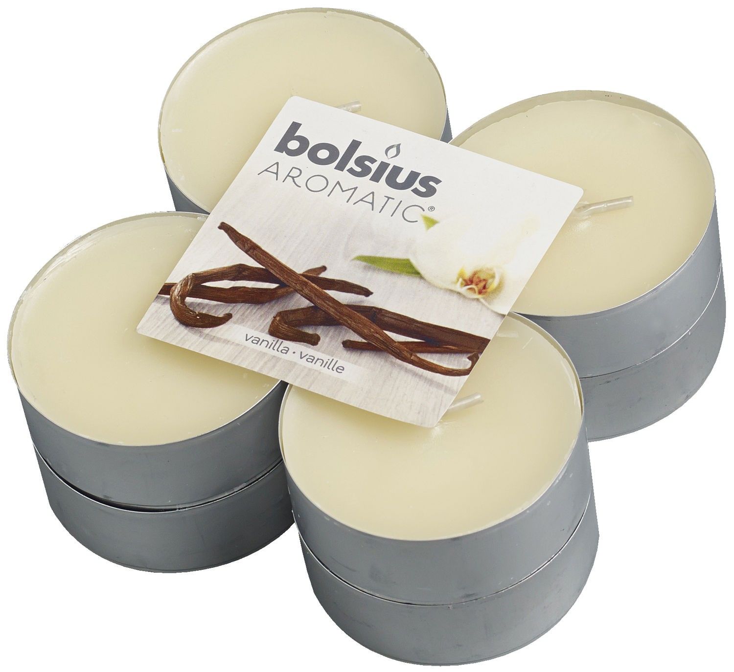 BOLSIUS MAXILICHT VANILLE 8ST