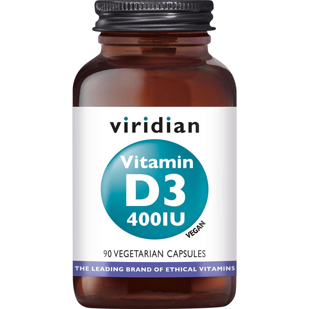 Viridian Vitamin D3 (Vegan) 400 IU (10 mcg) (90 stuks)