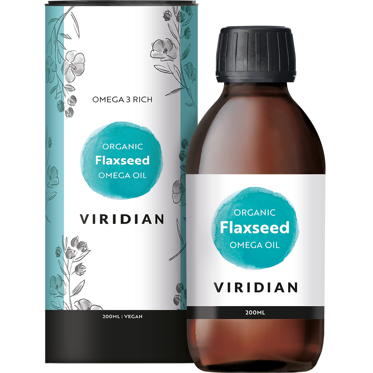 Viridian Organic Golden Flaxseed Oil (200 stuks)