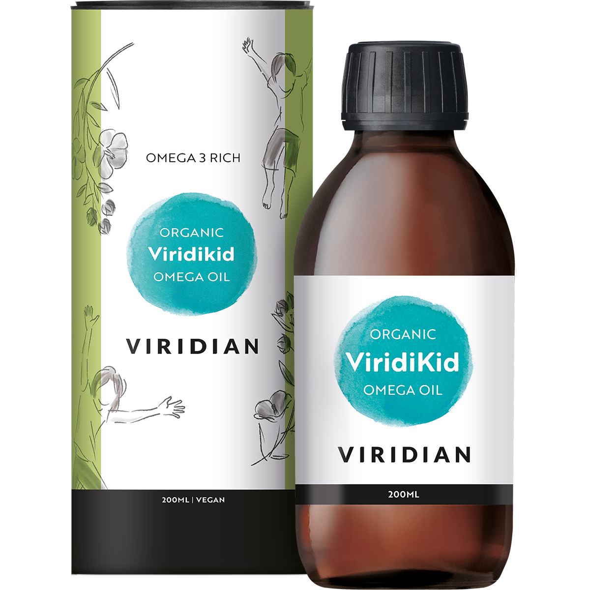 Viridian Organic Viridikid Omega Oil (200 stuks)