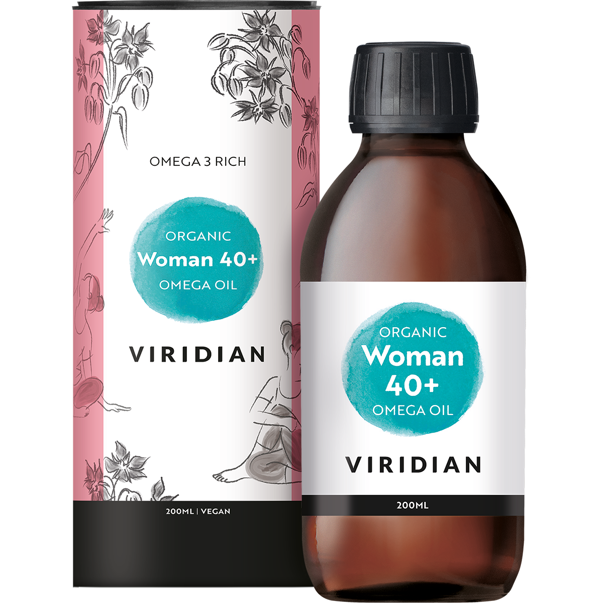 Viridian Organic Woman 40+ Omega Oil (200 stuks)